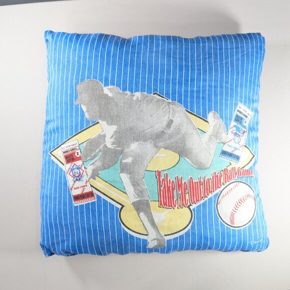 MLB 1996 Baseball stadium seat cushion, Vintage ball game throw pillow - Picture 4 of 7